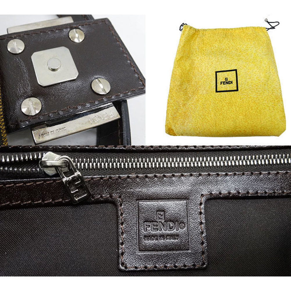 Fendi Zucca Pattern Mamma Bucket Shoulder Bag Brown - Picture 7 of 7